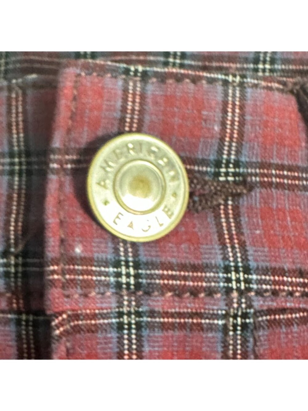 American Eagle Outfitters Hi-Rise Mini Skirt Plaid Maroon Black SZ 00 Preppy - Picture 4 of 12